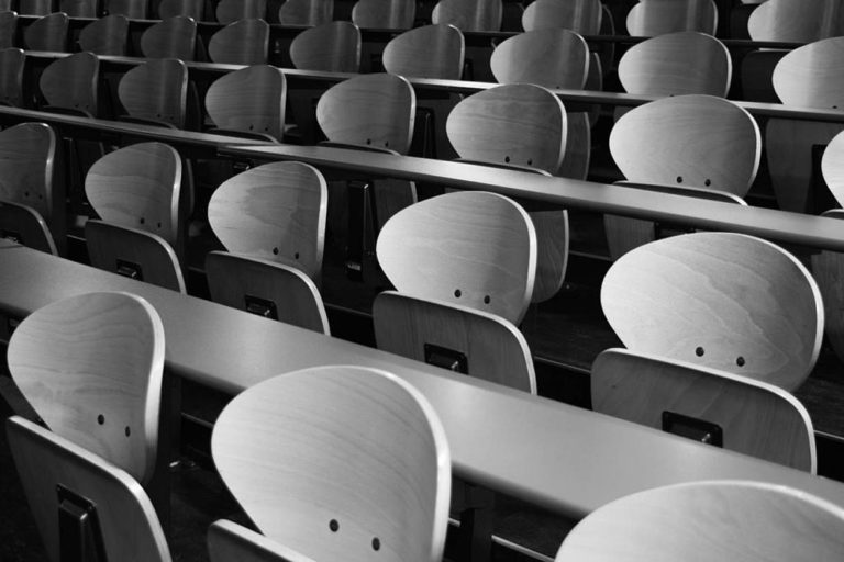 empty classroom chairs
